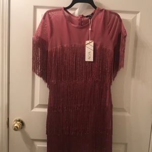 Sheer fringe dress